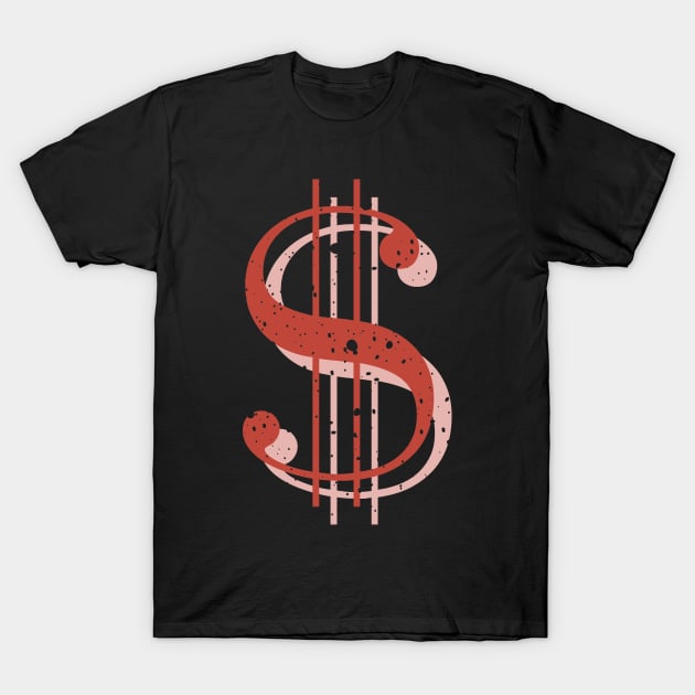 Vintage Dollar Symbol Birthday Gift T-Shirt by GBDesigner